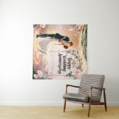 Tenture Joyeux Anniversaire de Mariage Murale #2 (En situation (horizontale))