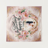 Tenture Joyeux Anniversaire de Mariage Murale #5 (Devant (Horizontal))