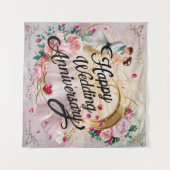 Tenture Joyeux Anniversaire de Mariage Murale #7 (Devant (Horizontal))