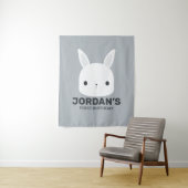 Tenture Joyeux Anniversaire de Petit Lapin Mignon (En situation)