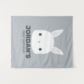 Tenture Joyeux Anniversaire de Petit Lapin Mignon (Devant (Horizontal))