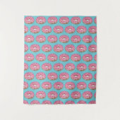 Tenture Joyeux anniversaire Donut rose Doughnut fête d'ann (Devant)