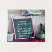 Tenture Joyeux anniversaire ! Drôle Trouble Coquin (Devant (Horizontal))