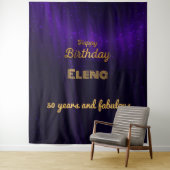 Tenture Joyeux Anniversaire élégant  (En situation)