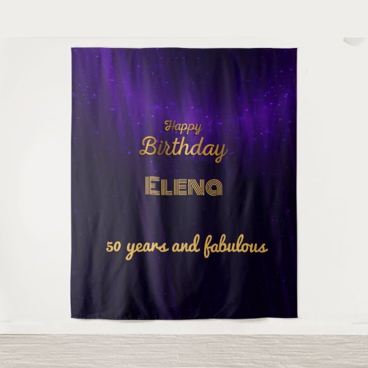 Tenture Joyeux Anniversaire élégant  (Devant)