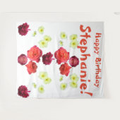 Tenture Joyeux Anniversaire fille stephanie femme dame (Devant (Horizontal))