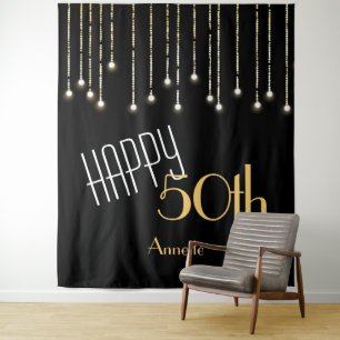Tenture Joyeux Anniversaire Fond de Décor pour Photobooth 