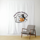 Tenture Joyeux anniversaire Ghost Cat PNG - Éffrayant Cute (En situation)