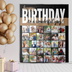 Tenture Joyeux Anniversaire personnalisé à... 30 ans Colla