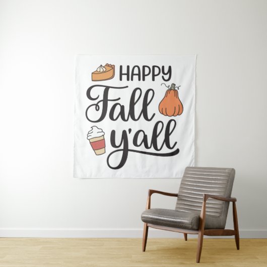 Tenture Joyeux automne Y'all (En situation)