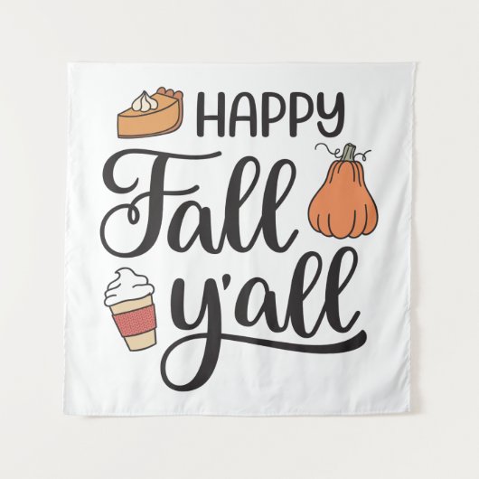 Tenture Joyeux automne Y'all (Devant)