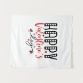 Tenture Joyeux cadeau Couple Saint-Valentin (Devant (Horizontal))