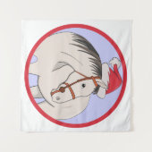 Tenture Joyeux Cheval de Noël (Devant (Horizontal))