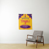 Tenture Joyeux Diwali - Beaux Designs Diwali Vibrants (En situation)