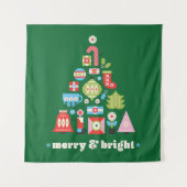 Tenture Joyeux et brillant sapin de Noël (Devant)