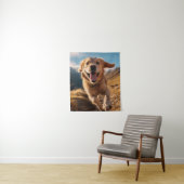 Tenture Joyeux Golden Retriever en cours (En situation)