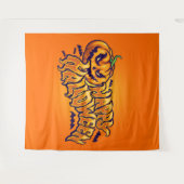 Tenture Joyeux Halloween avec un décor de citrouilles de J (Devant (Horizontal))