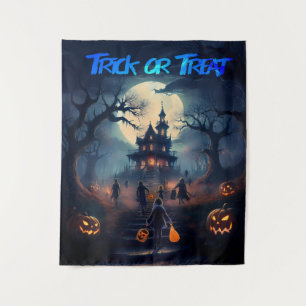 Tenture Joyeux Halloween Fantôme Farceurs de Friandises