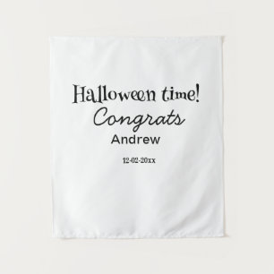 Tenture Joyeux Halloween félicitations ajoutez nom date an