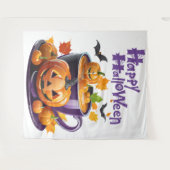 Tenture Joyeux Halloween Jack-O-Lantern Tasse de Bière (Devant (Horizontal))