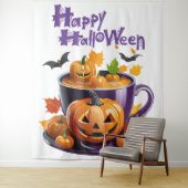 Tenture Joyeux Halloween Jack-O-Lantern Tasse de Bière (En situation)