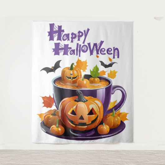 Tenture Joyeux Halloween Jack-O-Lantern Tasse de Bière (Devant)