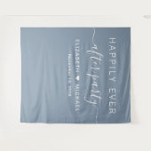 Tenture Joyeux Jour après la fête Dusty Blue arrière-plan  (Devant (Horizontal))