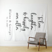 Tenture Joyeux Jour après Mariage Photo Prop arrière-plan (En situation (horizontale))