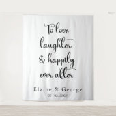 Tenture Joyeux Jour après Mariage Photo Prop arrière-plan (Devant)