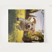 Tenture Joyeux Labrador Puppy Running (Devant (Horizontal))