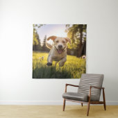 Tenture Joyeux Labrador Puppy Running (En situation)