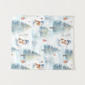 Tenture Joyeux Motif des Snowmen (Devant (Horizontal))