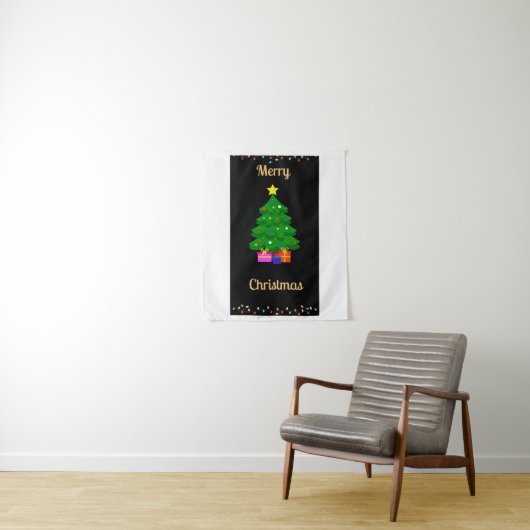 Tenture Joyeux mur de Noël (En situation)