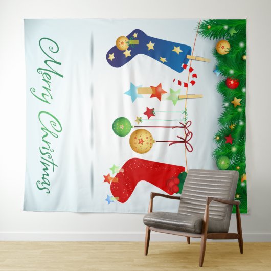 Tenture Joyeux Noël (En situation (horizontale))