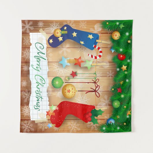 Tenture Joyeux Noël (Devant (Horizontal))