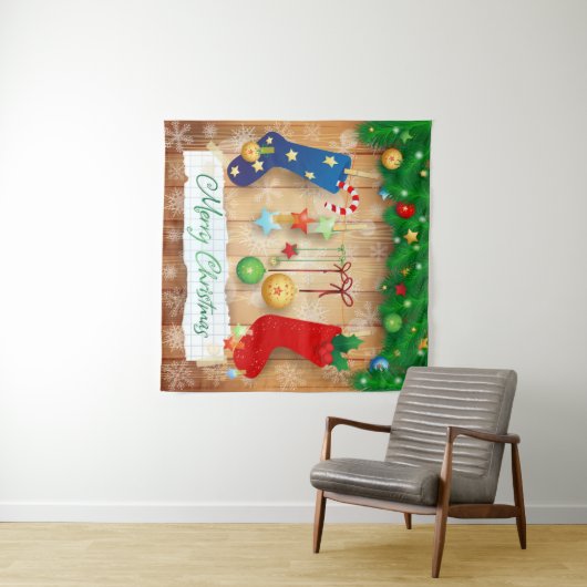 Tenture Joyeux Noël (En situation (horizontale))