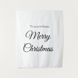 Tenture Joyeux Noël ajoutez nom texte cadeau personnalisé