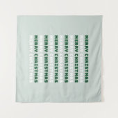 Tenture Joyeux Noël, Art de Noël Vert, Vacances (Devant (Horizontal))