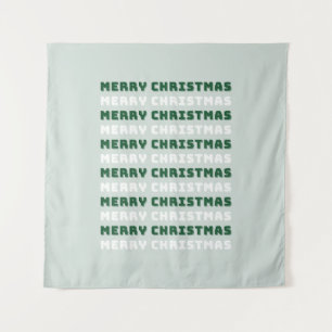 Tenture Joyeux Noël, Art de Noël Vert, Vacances