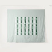Tenture Joyeux Noël, Art de Noël Vert, Vacances (Devant (Horizontal))