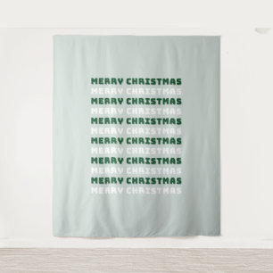 Tenture Joyeux Noël, Art de Noël Vert, Vacances
