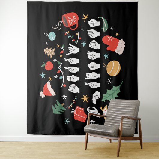 Tenture Joyeux Noël - ASL American Sign Language III (En situation)