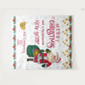 Tenture Joyeux Noël Bonne Année Logo d'entreprise (Devant (Horizontal))