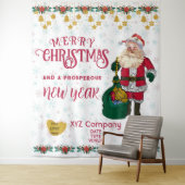 Tenture Joyeux Noël Bonne Année Logo d'entreprise (En situation)