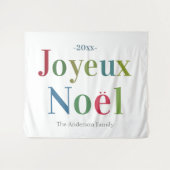 Tenture Joyeux Noel coloré Noël français (Devant (Horizontal))