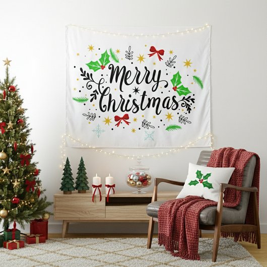 Tenture Joyeux Noël festif  