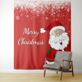 Tenture Joyeux Noël Fond Santa, Accessoire de Photo (En situation)