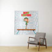 Tenture Joyeux Noël Gymnast Elf (En situation)