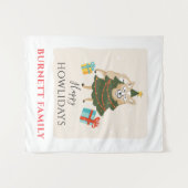 Tenture Joyeux Noël Matching Famille Howlidays Animaux (Devant (Horizontal))