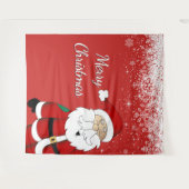 Tenture Joyeux Noël Père Noël Backdrop, Photo Prop (Devant (Horizontal))